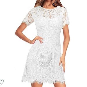 White lace dress